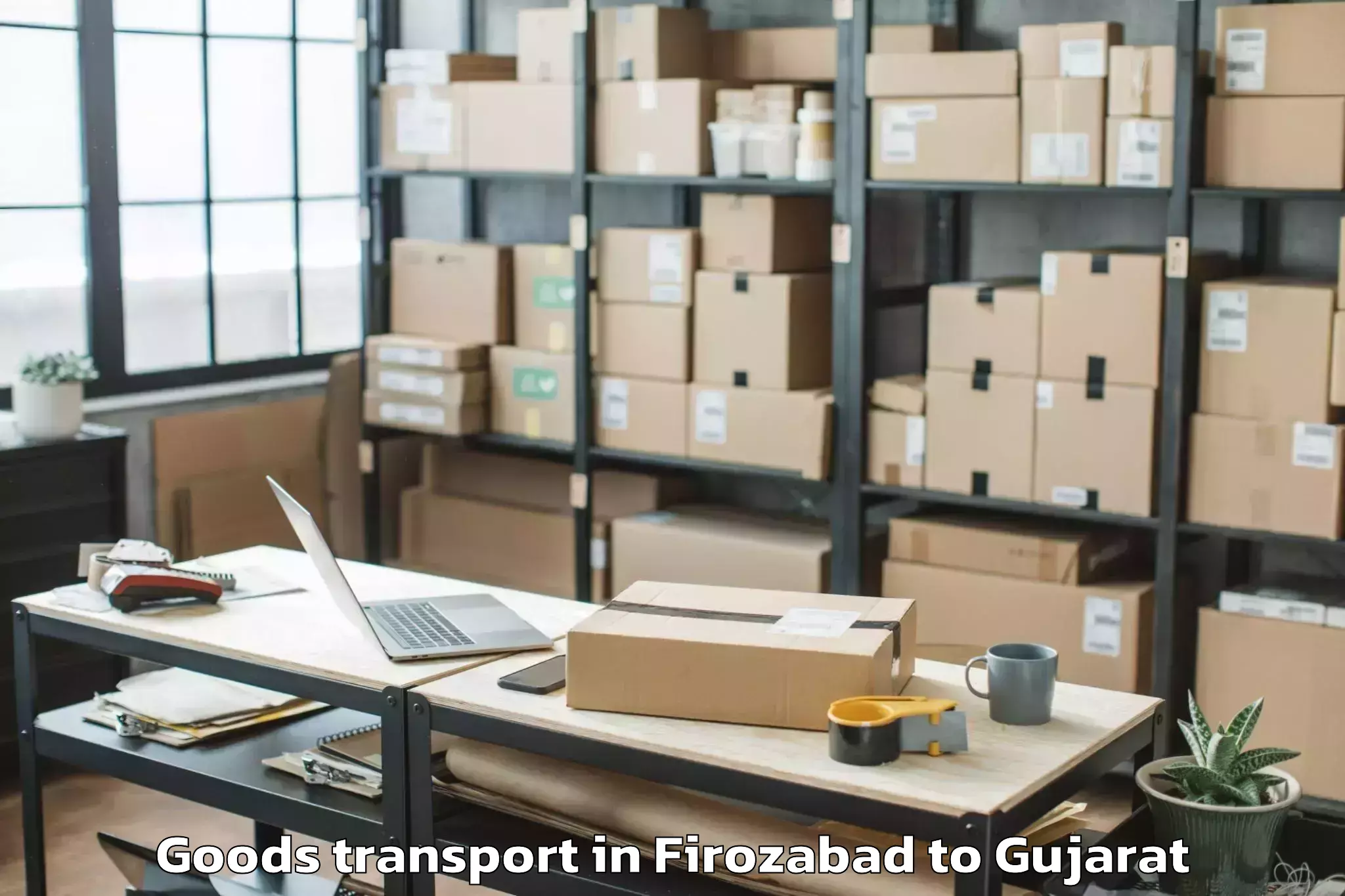 Hassle-Free Firozabad to Kheralu Goods Transport